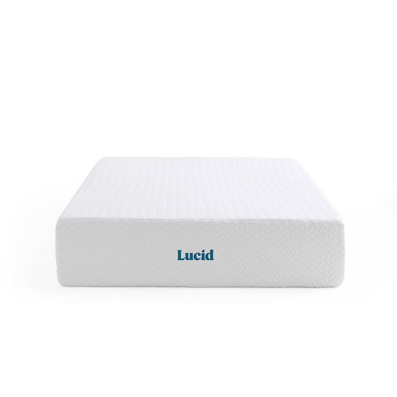 Matelas en mousse à mémoire de forme mi-ferme 14 po Lucid SureCool ™, Simple extra long, 14"