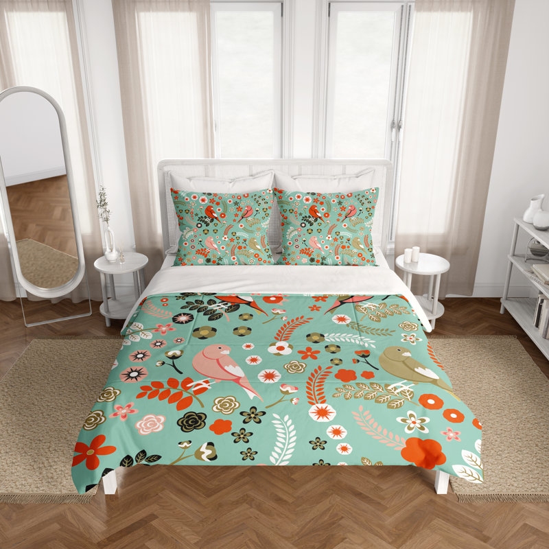Polka Dot Duvet Cover, King Duvet Cover + 2 King Shams