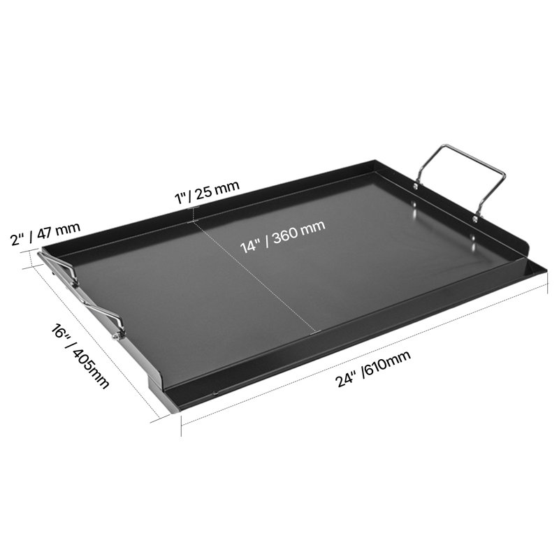 35.6cm Carbon Steel Grill Pan, 61cm x 35.6cm