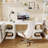 62" White Computer Desk For Home Office, Modern Executive Office Desk with  Storage Shelves