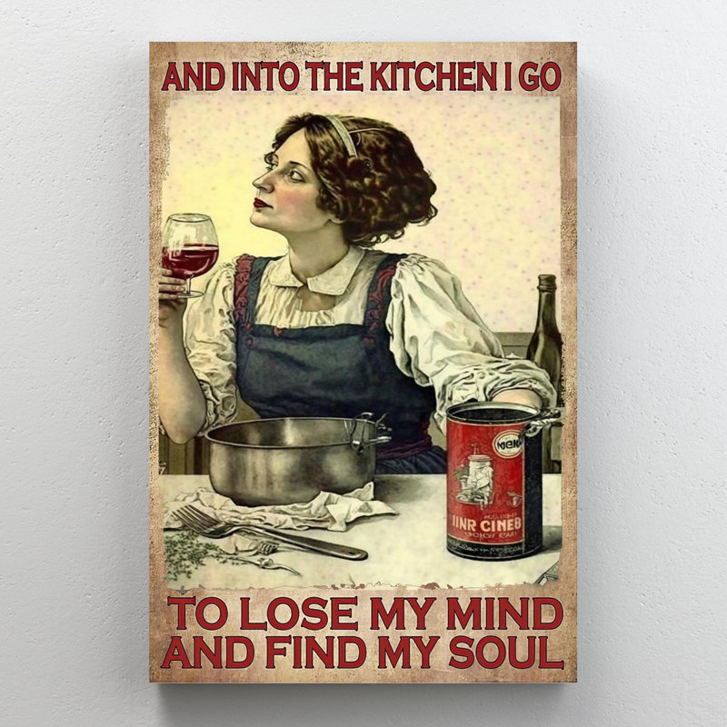 «Sandry And Into The Kitchen I Go On», impression sur toile, L 24 po x H 36 po x P 1,25 po