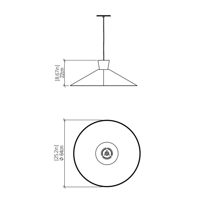 Conical 1 - Light Pendant, Louro Freijó