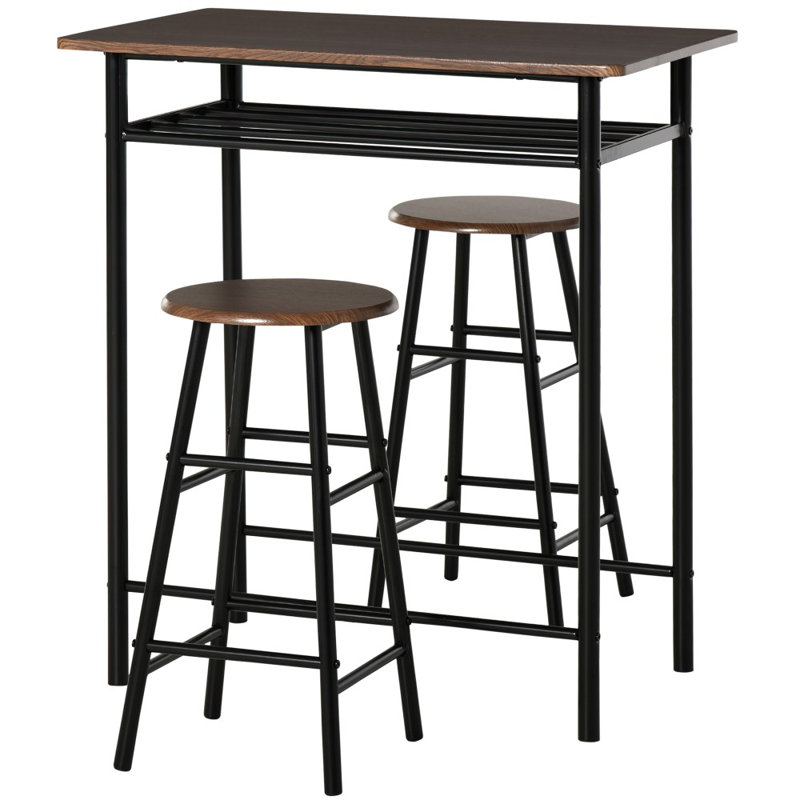 3-Piece Counter Height Bar Table And Stool Set