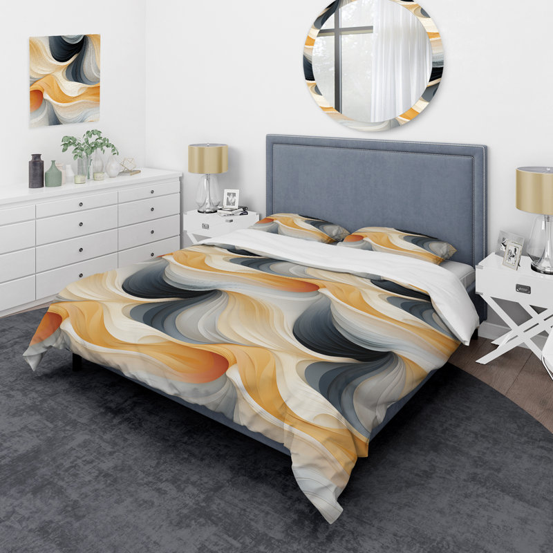 Literie Coastal Reflections III, Housse de couette pour grand lit et 2 taies décor