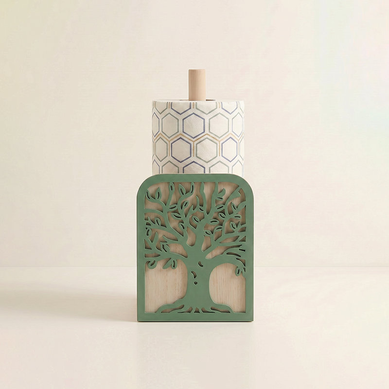 Porte-serviettes en papier rustique, HOME Olive tree