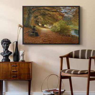 Un chemin boisé en automne, 1902 - Hans Andersen Brendekilde, toile tendue avec châssis