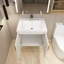 Ensemble de meuble-lavabo mural simple 24 po avec plateau en céramique Aard