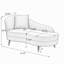 Chaise longue moderne incurvée avec revêtement doux et ergonomique pour des espaces de détente intérieurs élégants