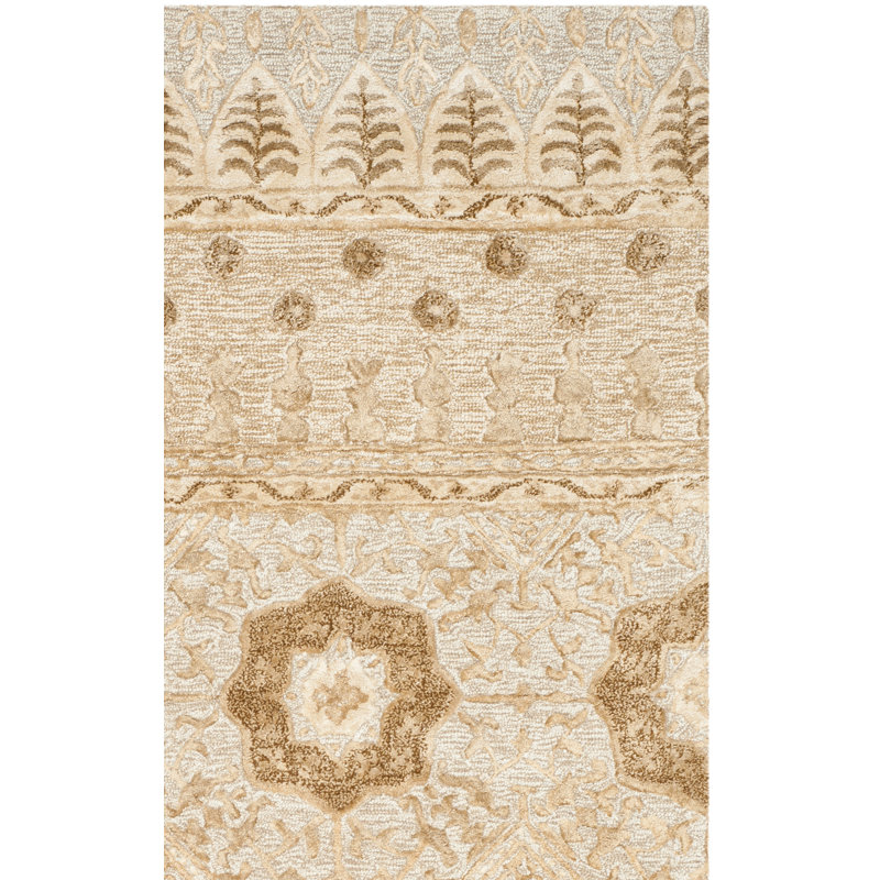 Tapis floral en laine touffeté à la main Bryanda Alr-Allure, Rectangle 5 pi x 8 pi