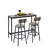 Bar Table Set With 2 Bar Stools Pu Soft Seat-785671613-785671614
