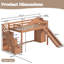 Structure de lit mezzanine avec glissade, escalier de rangement et garde-robe intégrée Haven Kids-133749542-133749541