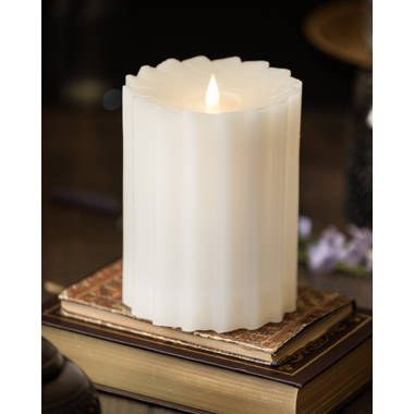 Symple Stuff Sutton Real Wax Flickering Flameless Battery Powered LED Pillar  Candle & Reviews