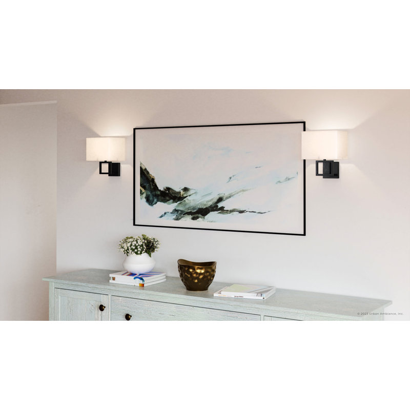 Steel Armed Sconce, Matte Black