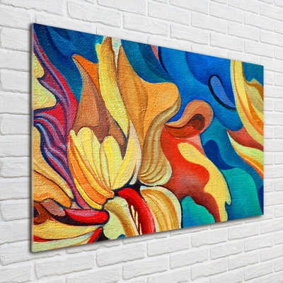 Abstract Flower - Unframed Art Prints on Glass