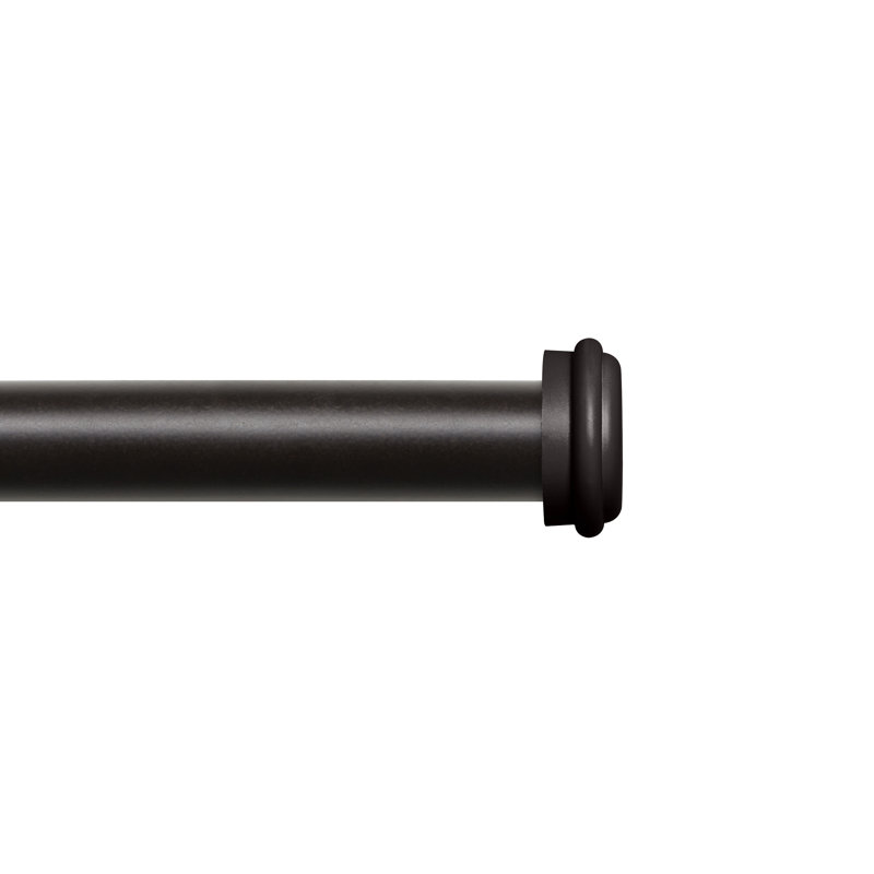 Tringle à rideaux simple réglable en fer 1 po Topper, 66 po à 120 po, Bronze