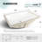 Lyon Ceramic Rectangular Undermount Bathroom Sink with Overflow in White