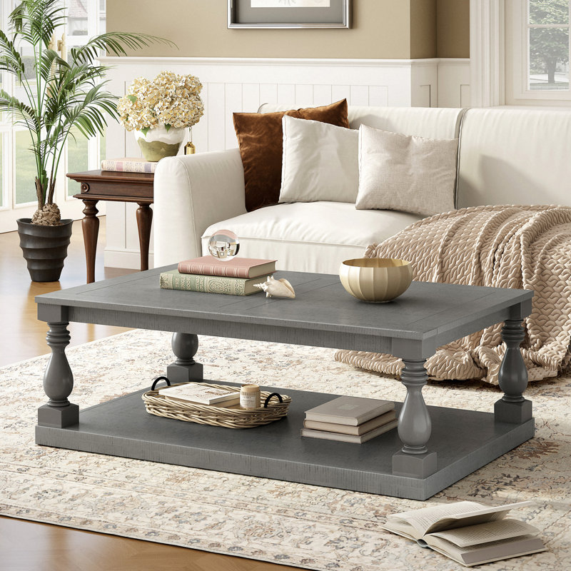 Table basse rectangulaire de 43,5 po June, Gris