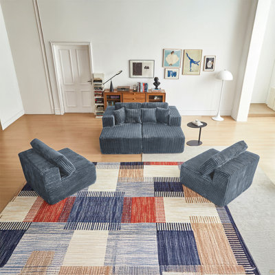 Ensemble de canapé modulaire Corduroy Cloud Couch