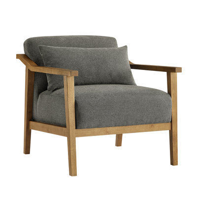 Rayn Solid Wood Upholstered Accent Chair