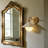 Modern Gold Wall Sconce with Pleated Metal Shade