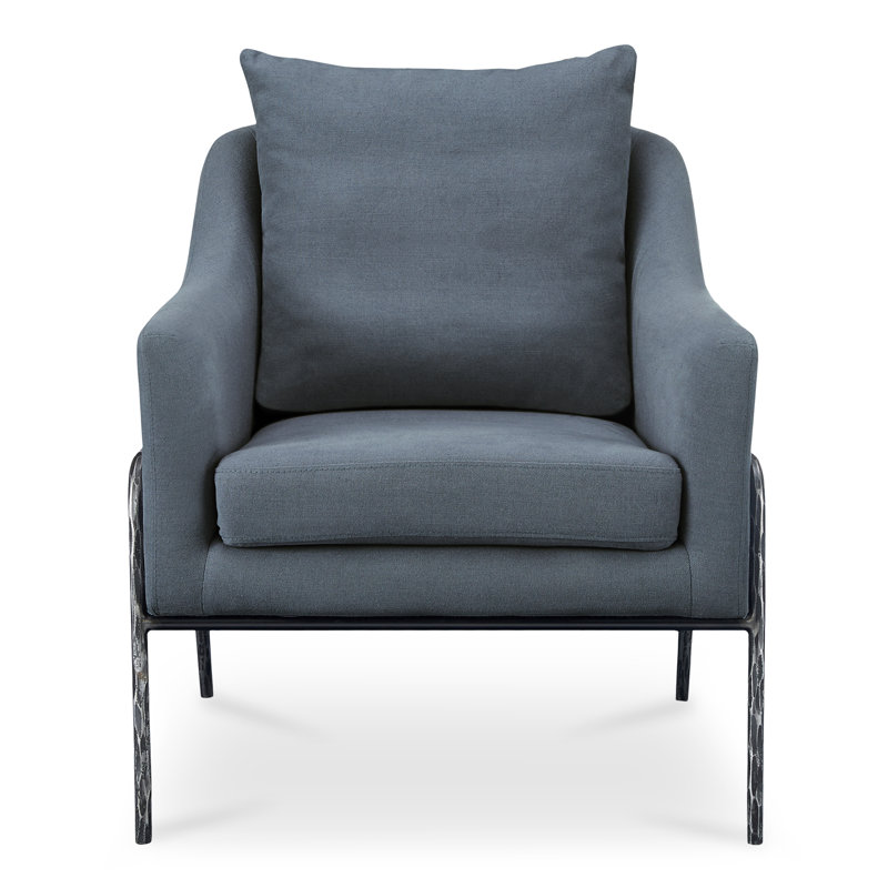 Fauteuil Welcy, Mélange de coton gris
