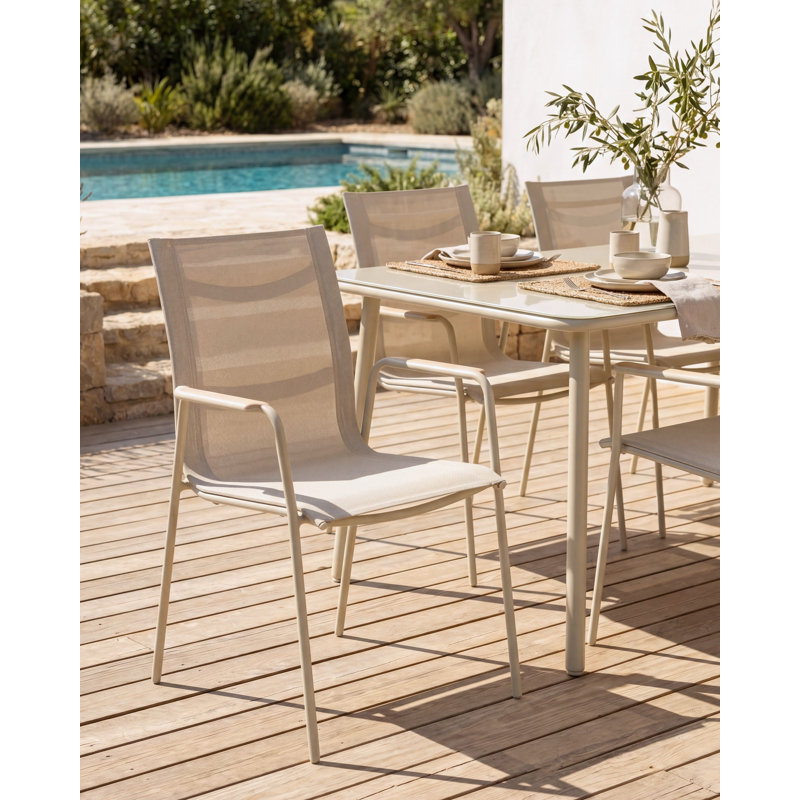 Cerith Steel Patio Dining Set Table,