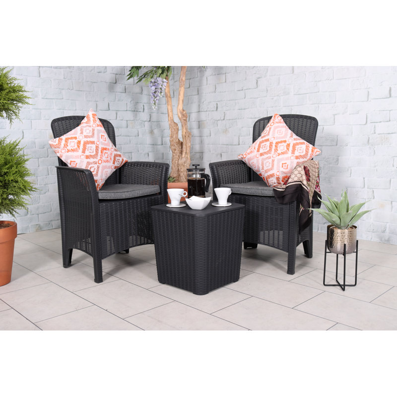 Faro Black Relax 3 pc Bistro Set