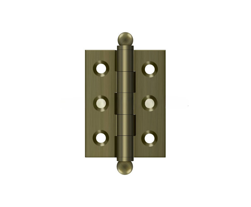 10'' x 10'' Solid Brass Traditional Hinge, 2" H x 1.5" W, Antique Brass