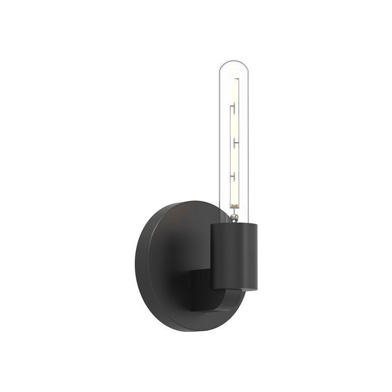 Claire Steel Armed Sconce, Matte Black