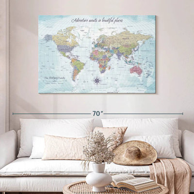 Carte du monde Personalized Places II
