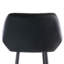 Chaise de bar en similicuir noir avec pieds en métal