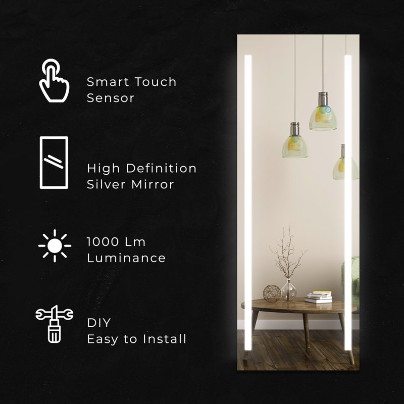 Andolin Flat LED Floor Mirror