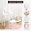 Ensemble de coiffeuse pour enfants avec miroir et tabouret réglables, ensemble de coiffeuse pour tout-petits en bois avec tiroirs, coiffeuse de maquillage pour petites filles-663695839