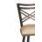 Swivel Upholstered Counter Stool with Metal Frame-944597853