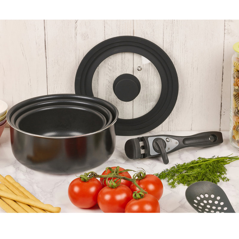 Medzarents 4 - Piece Non-Stick Hard-Anodized Aluminium Cookware Set