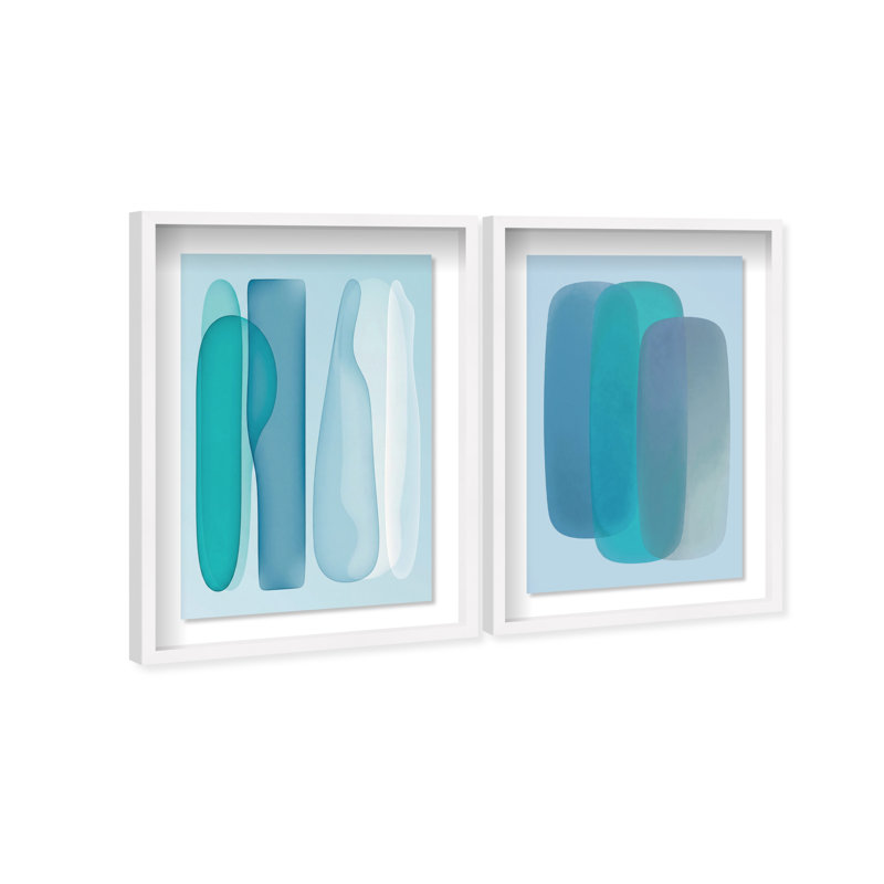 Glacier Gradients Set Set by Oliver Gal, 33"H x 23"W, White Shadowbox