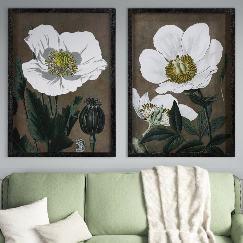 «Poppy Botanical Prints», ensemble de 2