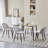 51.2" Tempered Glass Rectangular Dining Table with Metal Legs for Kitchen, Dining & Living Room-1713756605