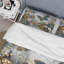 Ensemble de housse de couette en microfibre / polyester Golden Blue Butterfly Wings and Flowers V-2137228095