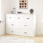 Commode convertible en grand lit - rangement à 2 tiroirs, blanc, conception peu encombrante
