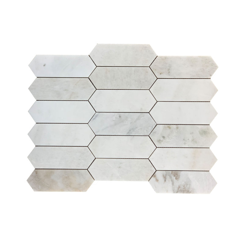 2" x 6" Marble Honeycomb Mosaic Wall & Floor Tile, Polished
