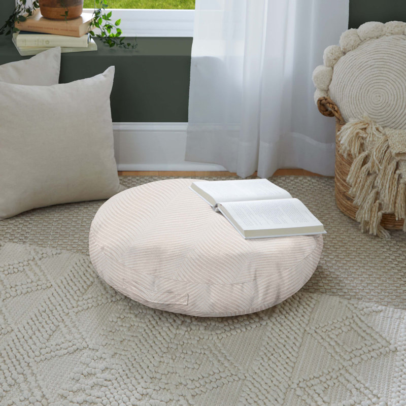 Sunbrella® Floor Circular Indoor/Outdoor Pillow Cover & Insert, Natural
