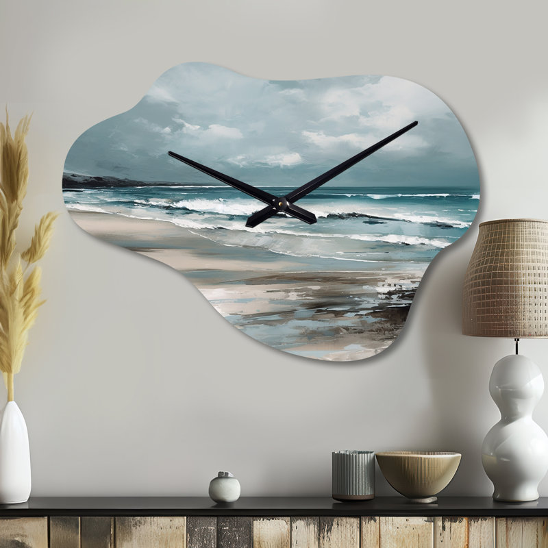 Horloge murale Kafton Coastal Waves III - Beach, Grand