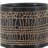 S/2 5/8" GLAZED PLANTER W/ STAND, BLACK