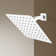 1-Spray Patterns With 2.5 GPM 8 In. Wall Mount Fixed Shower Head In White