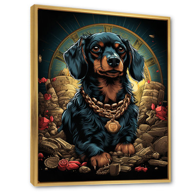 «Gangster Dachshund - Animals Dog Daschund», reproduction d'art