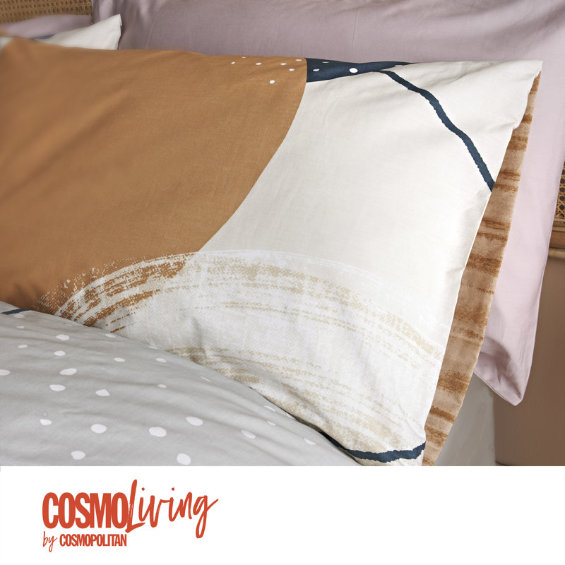 CosmoLiving Sunset Abstract Reversible Duvet and Pillowcase Set, Single - 1 Standard Pillowcase
