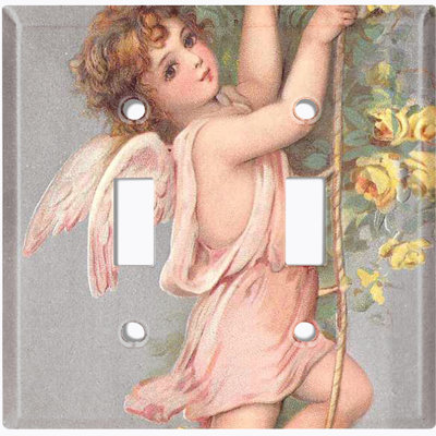 Plaque murale d'interrupteur à bascule Valentine Angel Cupid