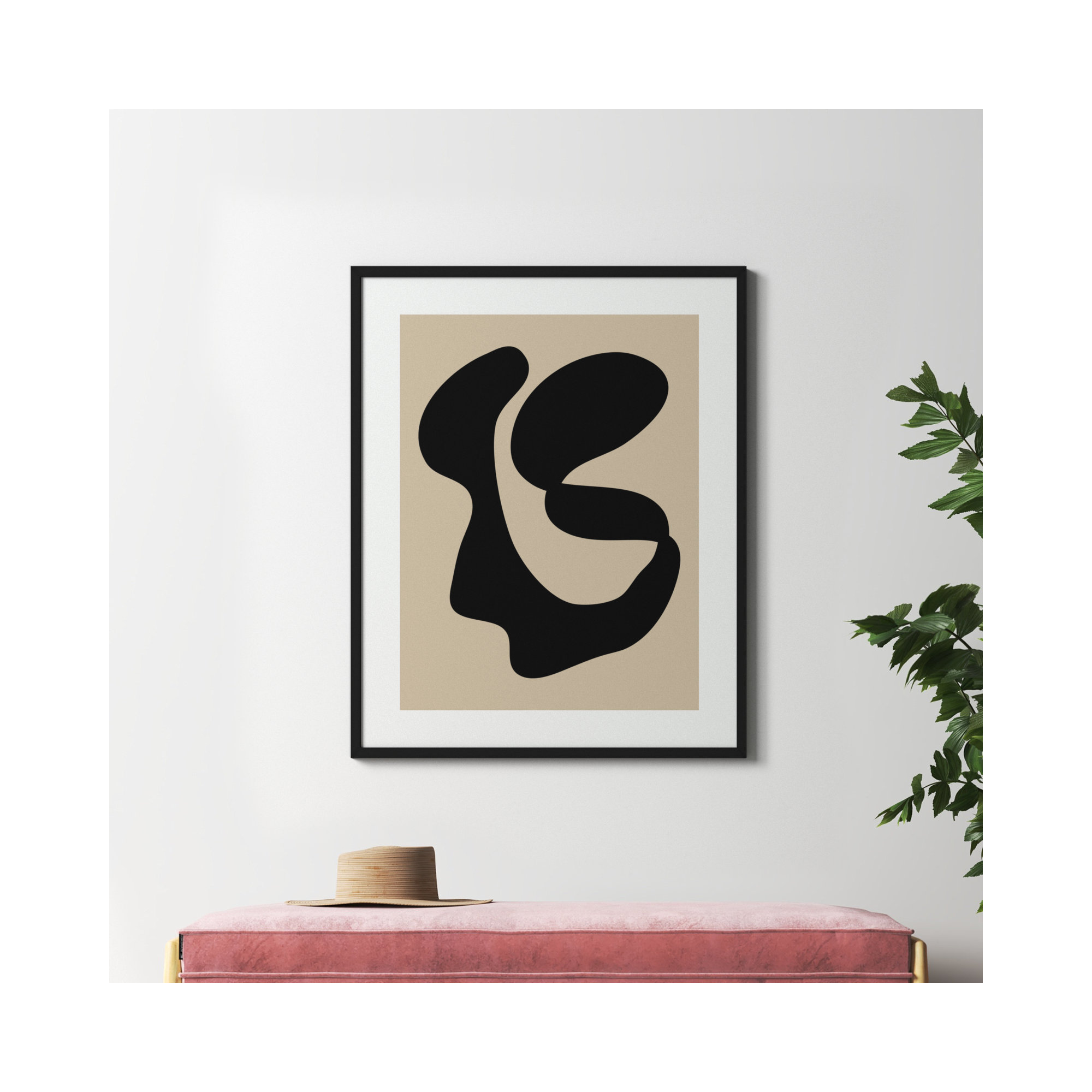 Abstract 10 by Beth Vassalo, Black Framed, 41.25" H x 33.25" W x 0.8" D