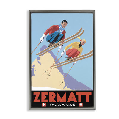 Art mural rétro sur toile flottante encadrée par Zermatt, design par Vintage Lavoie